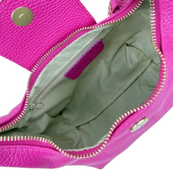 Elegante Bolso de Piel Italiana con Cadena Dorada y Doble Solapa para Mujer - Imagen 7