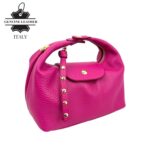 Elegante Bolso de Piel Italiana con Cadena Dorada y Doble Solapa para Mujer - Imagen 8