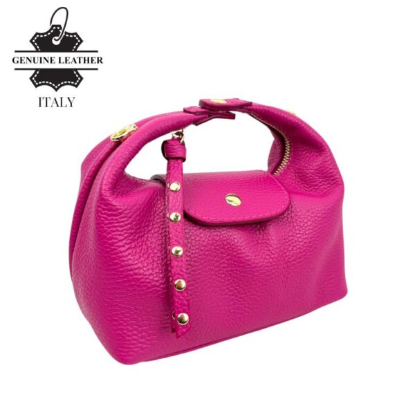Elegante Bolso de Piel Italiana con Cadena Dorada y Doble Solapa para Mujer - Imagen 8