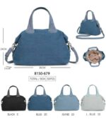 Bolso Grande para Mujer con Doble Asa y Efecto Vaquero- Mayorista España
