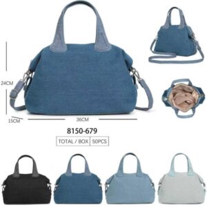 Bolso Grande para Mujer con Doble Asa y Efecto Vaquero- Mayorista España