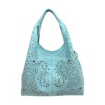 Bolso de Mano Sintético para Mujer con Diseño Agujeros y Bolsito Extra