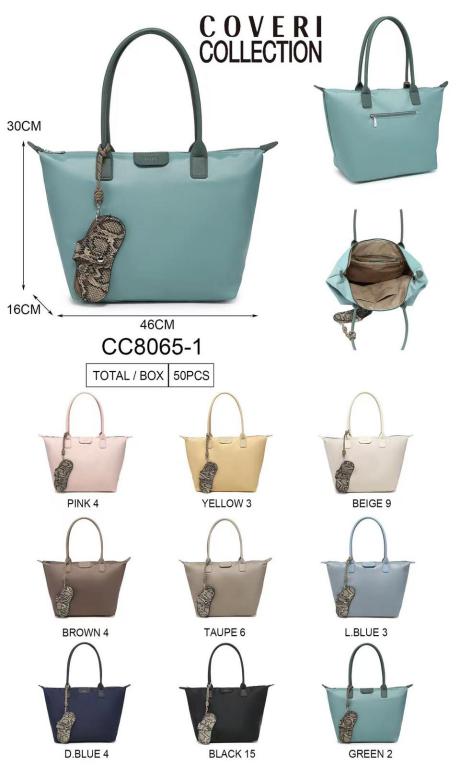 Bolso Shopper Grande Sintético con Asas Largas - Coveri Collection- Mayorista España