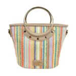 Bolso de Mano Sintético Multicolor Coveri Collection con Asas Cortas Circulares para Mujer - Imagen 12