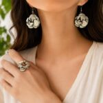 Juego de Anillo y Pendientes en Piel de Serpiente para Mujer - Imagen 2