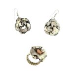 Juego de Anillo y Pendientes en Piel de Serpiente para Mujer - Imagen 3