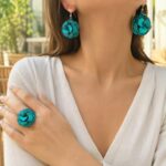 Juego de Anillo y Pendientes en Piel de Serpiente para Mujer - Imagen 5