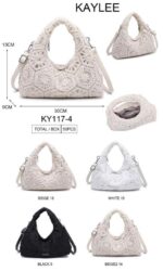 Bolso de Hombro y Mano de Algodón para Mujer - Colección Kaylee- Mayorista España