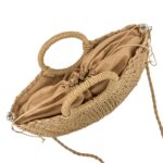 Bolso de Mano en Papel con Asas Circulares y Saco de Cuerdas para Mujer - Imagen 4