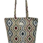 Bolso Tote de Algodón Estampado La Matilda con Asas Largas y Cremallera para Mujer