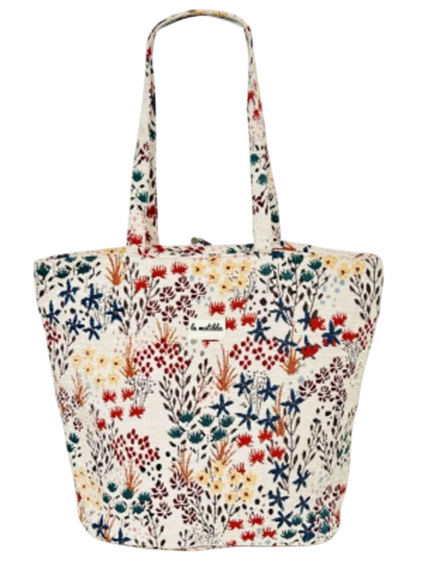 Bolso Tote de Algodón Estampado La Matilda con Cremallera y Vivos Colores para Mujer - Imagen 10