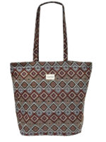 Bolso Tote de Algodón Estampado La Matilda con Cremallera y Vivos Colores para Mujer - Imagen 4