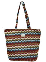 Bolso Tote de Algodón Estampado La Matilda con Cremallera y Vivos Colores para Mujer - Imagen 9