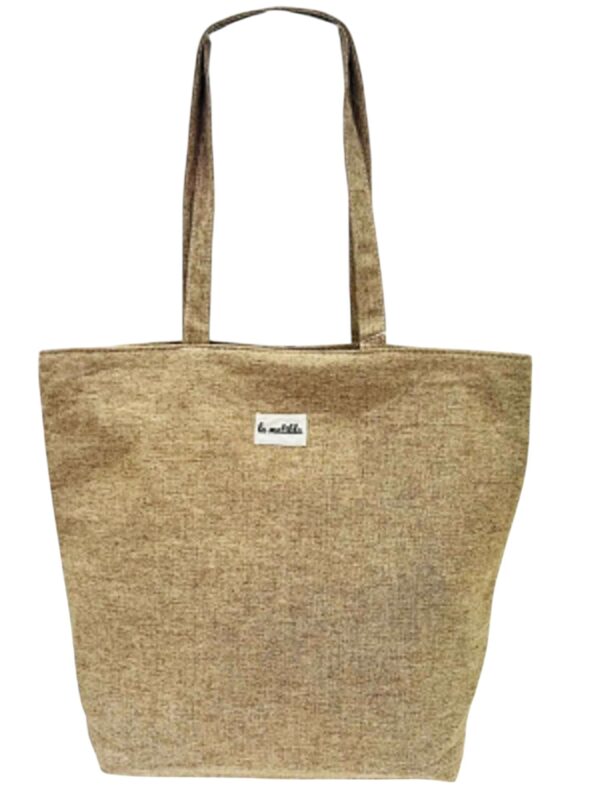 Bolso Tote en Algodón La Matilda con Colores Lisos y Cremallera para Mujer - Imagen 11