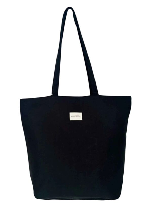 Bolso Tote en Algodón La Matilda con Colores Lisos y Cremallera para Mujer - Imagen 2