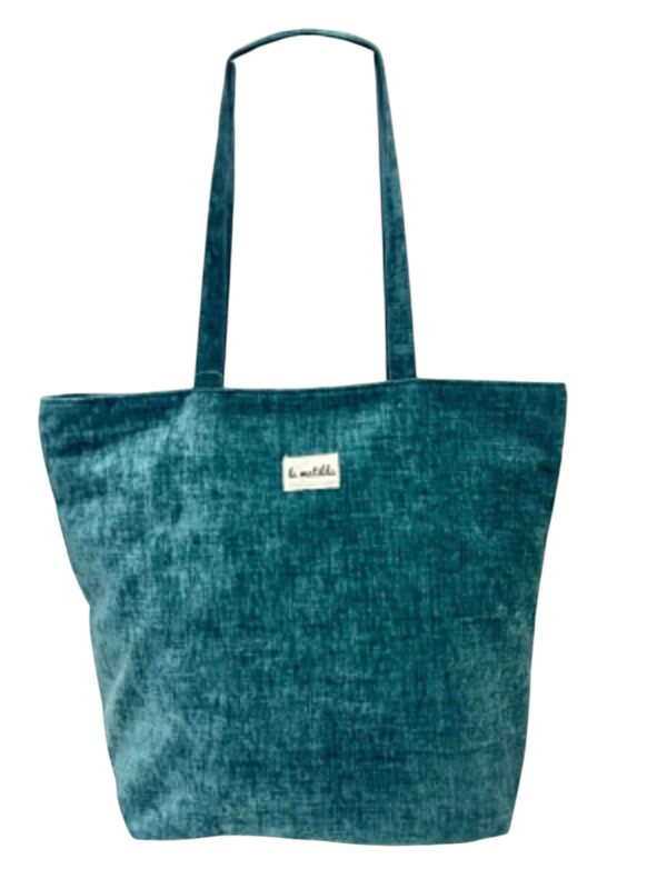 Bolso Tote en Algodón La Matilda con Colores Lisos y Cremallera para Mujer - Imagen 7