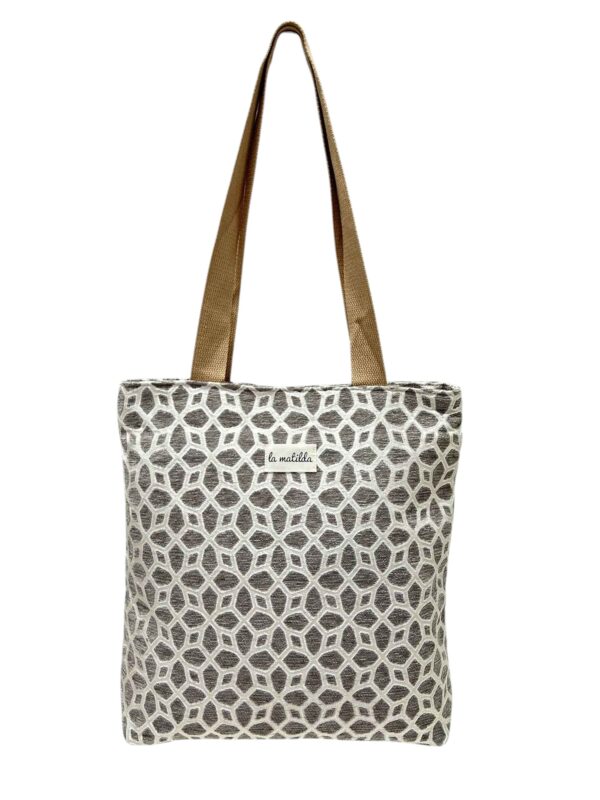 Bolsa Tote Bag en Algodón La Matilda con Alegre Estampado y 2 Asas Largas para Mujer - Imagen 7