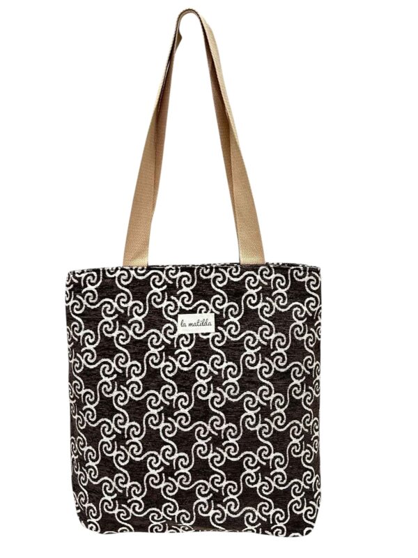 Bolsa Tote Bag en Algodón La Matilda con Alegre Estampado y 2 Asas Largas para Mujer - Imagen 8
