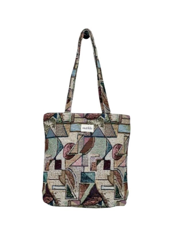 Bolsa Tote Bag Estampada de Mujer en Algodón La Matilda con 2 Asas Largas y Cremallera - Imagen 5
