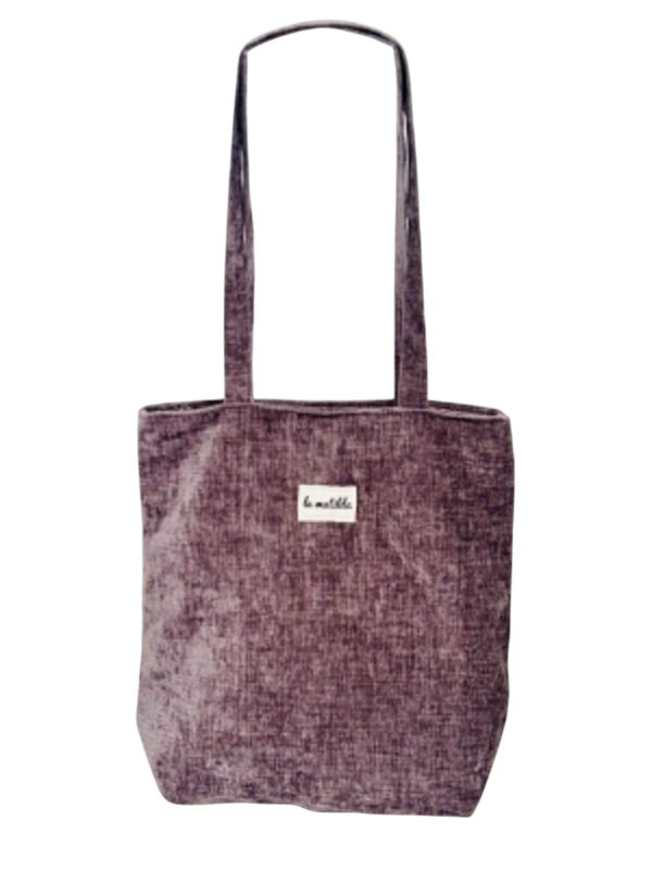 Bolsa Tote Bag en Algodón La Matilda con Colores Lisos, Cremallera y Asas Largas Mujer - Imagen 2