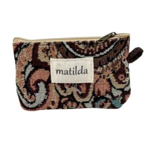 Monedero Compacto y Estampado de Algodón La Matilda con Cremallera para Mujer-Paisley- Mayorista España