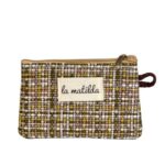 Monedero Compacto y Estampado de Algodón La Matilda con Cremallera para Mujer-TartarAmarillo- Mayorista España