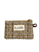 Monedero Compacto y Estampado de Algodón La Matilda con Cremallera para Mujer-TartarAmarillo- Mayorista España