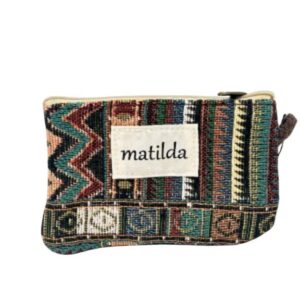 -Monedero Compacto y Estampado de Mujer en Algodón La Matilda con Bonito Diseño-Bohemio- Mayorista España