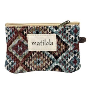 Monedero Compacto y Estampado de Mujer en Algodón La Matilda con Bonito Diseño-Rombos- Mayorista España