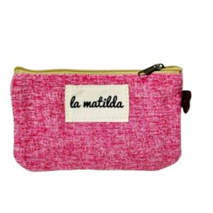 Monedero Compacto de Algodón La Matilda con Colores Lisos y Gran Calidad para Mujer-RosaOscuro- Mayorista España