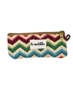 Estuche Alargado La Matilda con Diseño Estampado y Cierre de Cremallera para Mujer-ZigzagMulticolor- Mayoristas España