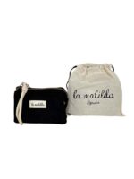 Monedero Triple de Algodón La Matilda para Mujer con Alegre Diseño y Gran Calidad-Negro- Mayorista España