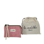 Monedero Triple de Algodón La Matilda para Mujer con Alegre Diseño y Gran Calidad-Rosa- Mayorista España