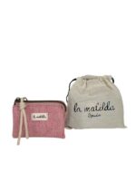 Monedero Triple de Algodón La Matilda para Mujer con Alegre Diseño y Gran Calidad-Rosa- Mayorista España