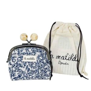 Monedero de Boquilla en Algodón La Matilda con Diseño Estampado para Mujer-PatternAzul- Mayorista España