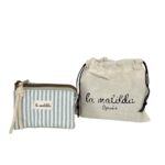 Monedero Compacto Estampado de Algodón La Matilda con 3 Compartimentos para Mujer-MarineraVerde- Mayorista España