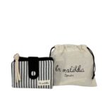 Cartera Pequeña de Algodón La Matilda con Diseño Estampado y Mini Solapa para Mujer-MarineraNegra- Mayorista España