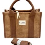 Bonito Bolso de Mano en Algodón La Matilda con Diseño Pana para Mujer-MarrónTostado- Mayorista España
