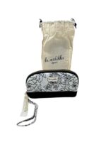 Estuche Portatodo con Asa de Algodón La Matilda con Diseño Estampado para Mujer-RosaNegro- Mayorista España
