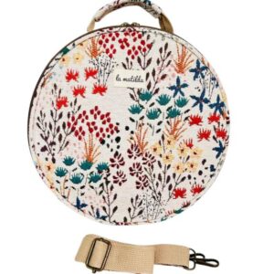 Bolso Bandolera Redondo Estampado en Algodón La Matilda para Mujer con Asa Corta-Inés- Mayorista España