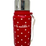 Termo de Acero Inoxidable Estampado La Matilda con Filtro para Infusiones para Mujer-LunaresRojo- Mayorista España
