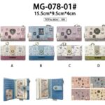 Cartera Sintética Cats de Mujer con Espacio para Tarjetas, Caja y Bolsillo con Cremallera-All- Mayorista España