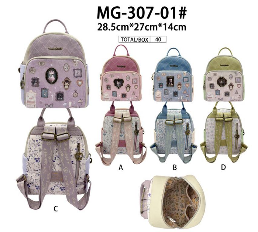 Mochila Sintética Cats de Mujer con 5 Compartimentos Exteriores y Gran Calidad-All- Mayorista España