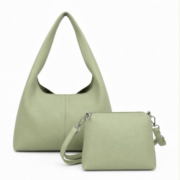Set de Bolso de Hombro Sintético Casual para Mujer con Neceser a Juego - Imagen 3
