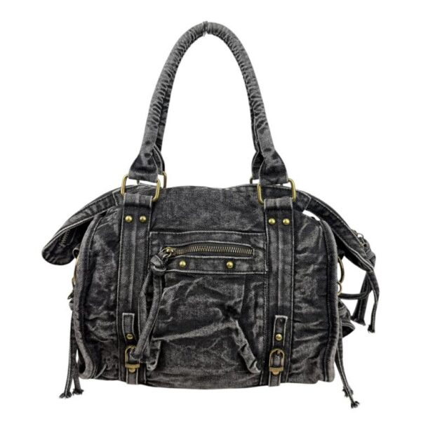 Bolso Casual de Mujer en Tela Vaquera de Algodón con Bandolera y Múltiples Bolsillos - Imagen 3