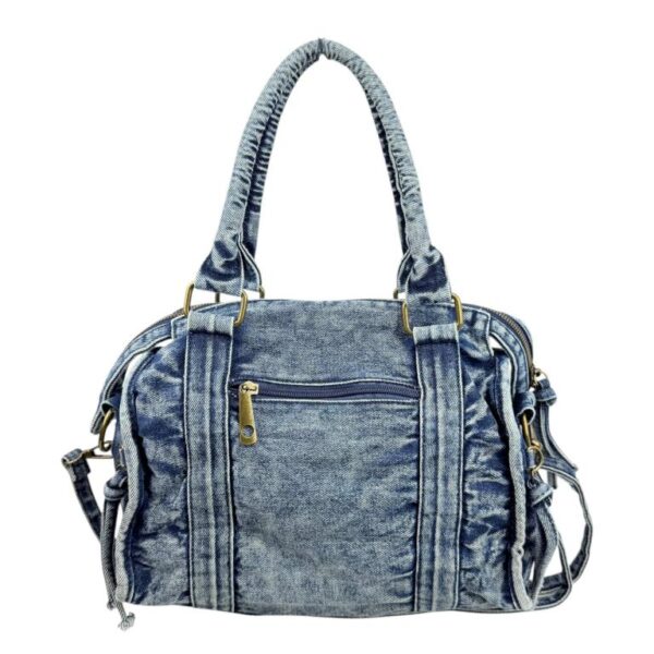 Bolso Casual de Mujer en Tela Vaquera de Algodón con Bandolera y Múltiples Bolsillos - Imagen 8