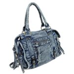 Bolso Casual de Mujer en Tela Vaquera de Algodón con Bandolera y Múltiples Bolsillos - Imagen 9