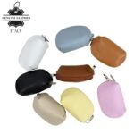 Monedero Pequeño de Piel Italiana para Mujer con Base Plana y Cierre de Cremallera - Imagen 3