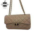 Bolso acolchado grande de piel auténtico con solapa para Mujer - Imagen 4