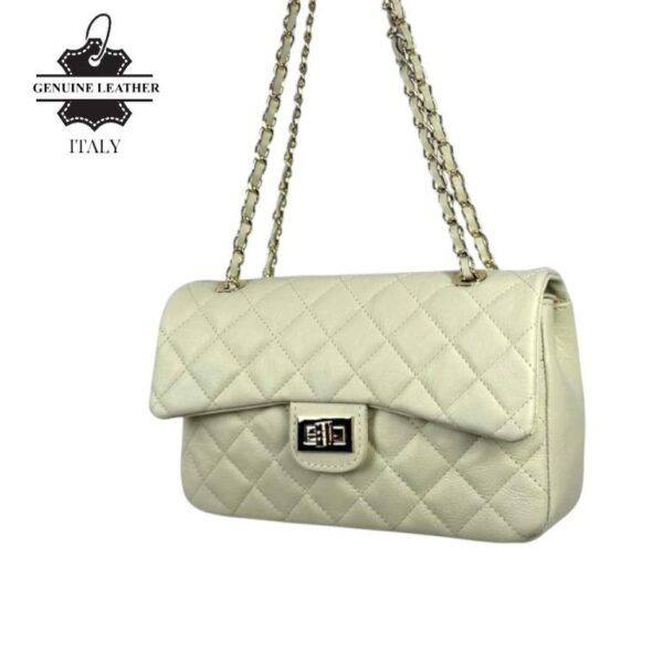 Bolso acolchado grande de piel auténtico con solapa para Mujer - Imagen 2